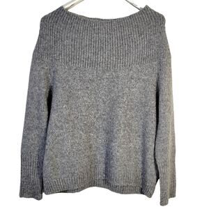 Zara Wool Mohair Blend Sweater Women's S Gray Cozy Winter Wardrobe Classic Cozy